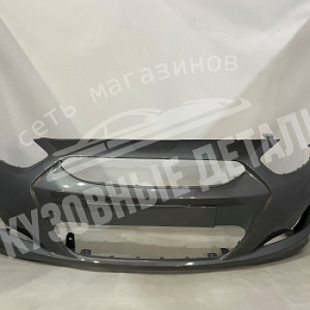 Бампер передний Hyundai Solaris (11) SAE Carbon Grey Серый металлик