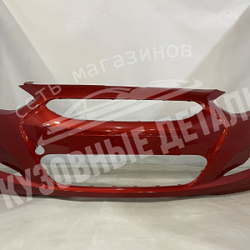 Бампер передний Hyundai Solaris (11) TDY Garnet Red Красный гранат